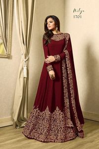 नवीनतम संग्रह शादी पहनने Georgette दुपट्टे के साथ कढ़ाई काम सलवार कमीज भारत से निर्माण