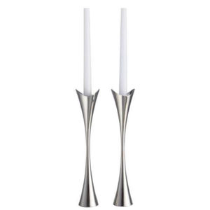 Ensemble de 2 bougeoirs de qualité supérieure, blanc cassé, texturé, sculptural, pour la décoration de la maison, table, fournisseurs en gros - Product Image 4