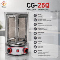 Machine à shawarma verticale au gaz commerciale, grill automatique rotatif pour kebab, en acier inoxydable, pour restaurant