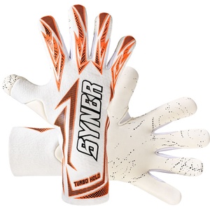 Guantes de portero de fútbol profesionales personalizados de látex alemán, transpirables, antideslizantes, ligeros, sin correa. - Product Image 5