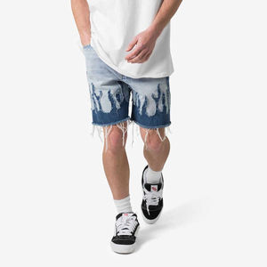 High Quality Fashion Streetwear Men Washed Distressed Embroidery <b>Denim</b> <b>Shorts</b> 100% Cotton <b>Denim</b> <b>Shorts</b> for Men custom logo - Product Image 2