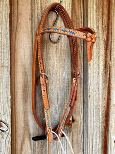 Juego de Cabezada y Pechera de Cuero Repujado Estilo Western para Caballo, para Montar a Caballo, Cuero Western para Caballo - Product Image 2