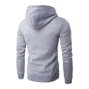 Sweat à capuche pour homme, hiver, ample, polaire, respirant, écologique, brodé, avec cordon de serrage, poche zippée - Product Image 4