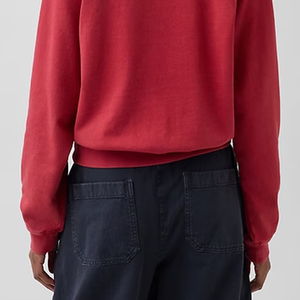 Sweat-shirt pour femmes avec logo personnalisé / design à épaules tombantes pour les activités de plein air avec col rond et matière confortable / design décontracté - Product Image 6