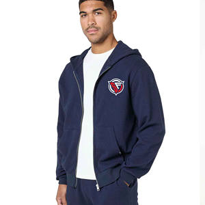 Haute qualité 100% coton hiver polaire imperméable pull à capuche épais blanc uni unisexe Logo personnalisé grande taille hommes - Product Image 6