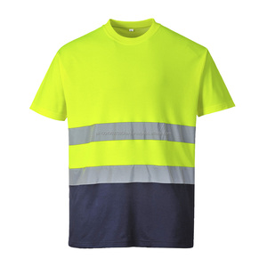 T-shirt de sécurité à manches courtes en polyester de style nouveau, haute visibilité, bicolore, contrasté, réfléchissant, imperméable, thermique - Product Image 2