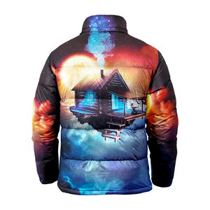 Chaqueta Impermeable para Mujer, Transpirable, de Color Sólido y Estampado, Larga, Rellena de Algodón, Material de Tela de Chaqueta de Plumón - Product Image 6