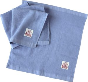 [Wholesale Products][Look for Distributor ] HIORIE Gauze Towel Cotton 100% Denim Color Gauze Wash Towel 34*34cm Quick Dry Blue - Product Image 1