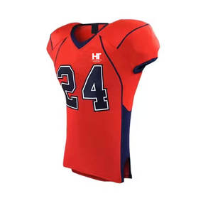 Uniforme de football américain personnalisé de haute qualité, manches courtes, 100% polyester, respirant, séchage rapide, vente chaude, fabriqué au Pakistan - Product Image 2