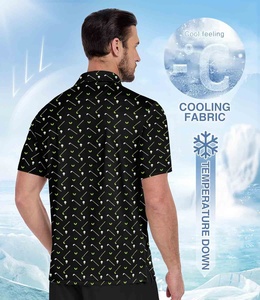 Camiseta de Golf de Manga Corta para Hombre, Sublimada, Sólida, de Alto Rendimiento, Absorbe la Humedad, con Estampado Personalizado, Cuello Camisero, Informal - Product Image 3