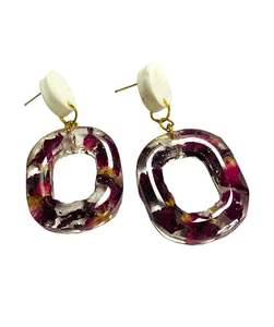 Pendientes de resina hechos a mano bohemios de alta calidad con formas artísticas geométricas para mujeres jóvenes de moda a precio mayorista - Product Image 3