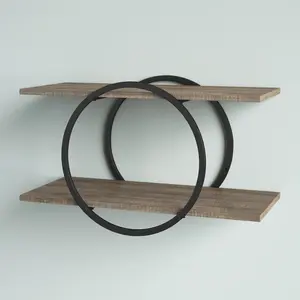 Étagère murale moderne en métal et bois pour la décoration de la maison, de l'hôtel et du salon Étagères murales pour la décoration intérieure - Product Image 5