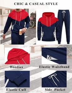 SUDADERO de algodón 100%, conjunto ligero con capucha, cierre de cordón, invierno, ecológico, lavado a la piedra, estampado de diamantes de imitación adornados - Product Image 6