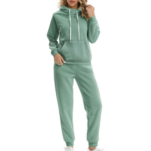 Conjunto Deportivo Informal Unisex de Talla Grande con Capucha, Lavado Ácido, Estampado, Manga Larga, Ligero, de 2 Piezas - Product Image 2