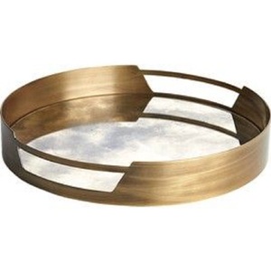 Plateaux de service décoratifs haut de gamme en laiton et aluminium faits à la main, finis pour l'hôtellerie, la maison et la décoration de table - Product Image 5