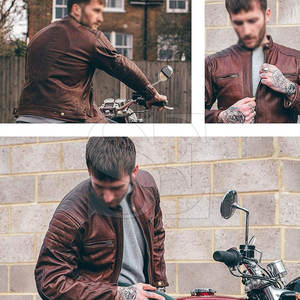 2025 chaqueta de cuero de carreras de motos profesional para hombres chaqueta de motocicleta de invierno a prueba de viento de alta calidad equipo personalizado a la venta - Product Image 3