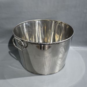 Refroidisseur de vin de qualité supérieure en acier inoxydable Design nervuré durable avec poignées latérales robustes pour une portabilité facile - Product Image 5