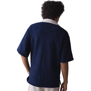 Camisetas Polo de secado rápido para hombre con logotipo personalizado, camisetas lisas de ajuste de poliéster en blanco, logotipo frontal transpirable sólido para golf, venta al por mayor - Product Image 3