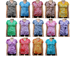 Precio al por mayor de moda de las mujeres multicolor Tie Dye camiseta Super calidad precio barato mujeres camiseta proveedor de Bangladesh - Product Image 3