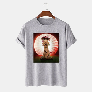 2025ใหม่ฤดูร้อนเสื้อยืดผู้ชายผ้า100% GSM 300สกรีนพิมพ์โลโก้ที่กำหนดเองพิมพ์ลาย3D พื้น - Product Image 4