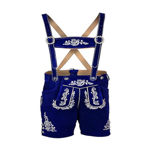 Colores brillantes hermoso hecho ligero gran oferta estilo Casual botón decoración bávaro Lederhosen pantalones cortos para hombres - Product Image 1