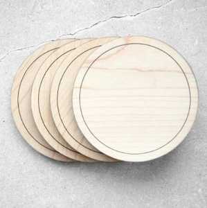 Posavasos para taza de café redonda de madera de nogal, contemporáneo, ecológico, 300mm de diámetro, 5mm de espesor, MN, EXPORTACIONES, MNE-2365 - Product Image 1