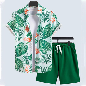 Top Trending Sublimation Beach <b>Shirts</b> for <b>Men's</b> Wholesale Price Breathable Quick Dry Soft Fabric Floral <b>Shirt</b> Beach Shorts - Product Image 1
