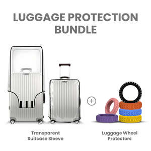 Transparent Luggage Protection Bundle <b>Suitcase</b> Cover with PP Polyester Spandex Drawstring Closure Solid Pattern - Product Image 3