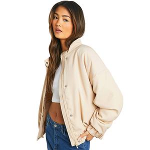 Vestes pour femmes streetwear unies, coupe classique, design personnalisé, prix usine, grandes tailles, vêtements décontractés d'hiver - Product Image 2