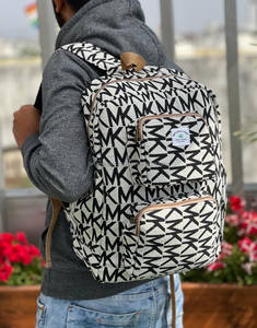 Nouveau design sacs pour ordinateur portable en chanvre sacs à dos durables nouveauté jute avec coton unisexe multi-usages sacs à dos de voyage - Product Image 2