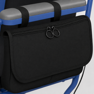 Sac de rangement de voyage suspendu personnalisé noir avec fermeture éclair pour dossier de siège de bus, train, avion - Product Image 1
