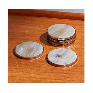 Posavasos de cuerno rústico Natural, elegancia artesanal para mesas y encimeras, decoración de comedor única, oferta a granel al por mayor - Product Image 3