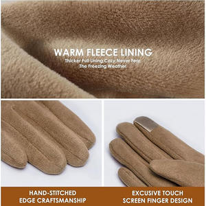 Guantes de Fútbol Americano para Invierno, Cálidos, de Algodón Jacquard, con Forro Interior Suave, Transpirables, con Pantalla Táctil, para Uso Diario Informal - Product Image 4