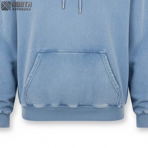 Premium Vintage 100% coton sweats à capuche lavé Boxy pull à capuche pour hommes personnalisé goutte épaule surdimensionné sweats à capuche 450 gsm - Product Image 5