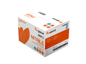 Gants de sécurité en nitrile sans poudre Diamond Grip Noir/Orange pour la protection des mains et des bras à usage industriel - Product Image 6