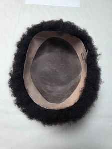 100% Indian Human Hair Wig Afro Style <b>Toupee</b> with Loose Deep Wave and Natural Wave Waterproof Taz Hairb BD Mono Base - Product Image 3