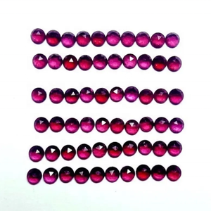 Top Beautiful 4mm Natural Rhodolite Garnet Rose Cut Round Cabochon Piedras preciosas sueltas del proveedor del fabricante - Product Image 2
