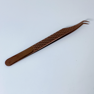 แหนบถอนขนตาพลาสม่าสีโรสโกลด์แหนบหนีบขนตาแบบตรงและโค้งงอ - Product Image 5