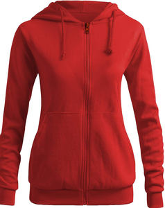 Casual Women's Winter Coat in Plus Size Cotton & Knitted Fabric Long Sleeves & Hood with <b>Zipper</b> Pulsed Style Logo on Back - Product Image 1