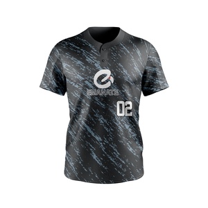 Camiseta de béisbol con logotipo personalizado de alta calidad, estilos de dos botones con mangas cortas para hombres, mujeres, niños, camisetas de softbol, Jersey - Product Image 5