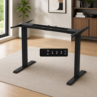 Meubles de bureau, cadre de bureau électrique à double moteur, réglable en hauteur, poste de travail assis-debout, table pour ordinateur, cadre en métal