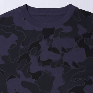 Confortable sur mesure grande taille respirant séchage rapide vêtements de rue tissu de coton lourd hommes T-Shirts - Product Image 4