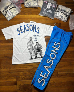 Conjunto Deportivo Vintage para Hombre, Novedad de 2025, Transpirable, Camiseta Azul de Poliéster, Pantalones de Nailon, Estilo Vintage con Corte Acampanado - Product Image 2