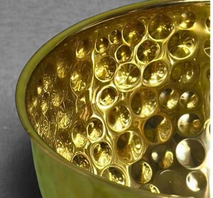 Cuenco para Servir de Oro con Textura Martillada, Ideal para Regalos de Inauguración de Casa, Bodas, Fiestas y Recepciones, Procedente de la India - Product Image 5
