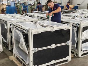 Custom <b>Metal</b> Cage Foldable Heavy Duty Powder Coated Steel Container Stackable <b>Storage</b> Bin for Warehousing OEM Made in Vietnam - Product Image 2