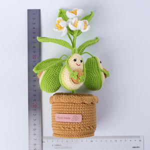 Hand-Knitted Avocado <b>Wool</b> Flowers Creative DIY Eco-friendly Charming Home Decor Textile & Fabric <b>Crafts</b> Gifts - Product Image 4