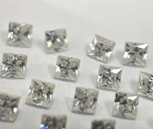 Moissanite E-f de couleur blanche, taille princesse carrée de 3 mm, pureté VS, moissanite carrée en vrac - Product Image 5