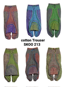 กางเกงลำลองผ้าฝ้ายทนทานพร้อมสายรัดเอวสวมใส่สบายสำหรับใส่ในชีวิตประจำวัน - Product Image 3