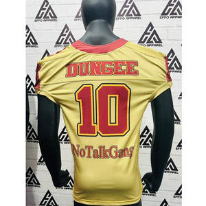 Maillots de football américain personnalisés 2026 en polyester imprimé à manches courtes, respirants et à séchage rapide – Vente en gros - Product Image 2