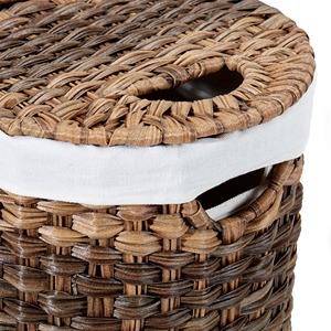 Cesta ovalada de plástico imitación ratán, cesta de almacenamiento hecha a mano, venta al por mayor, ecológica, hecha en Vietnam - Product Image 4